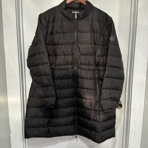 Seraphine Maternity Down Filled Puffer Coat, Size 14, Black, Zip Pockets
